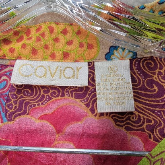 Y2K Caviar Mother of Pearl Floral Collar Maximalist Ruffle Sleeve Button Blouse - Picture 11 of 12